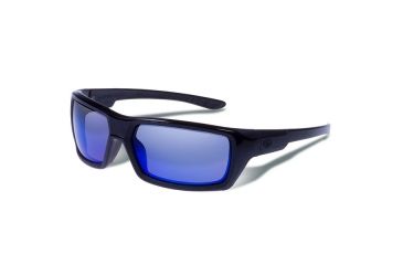 Image of Gargoyles Khyber Sunglasses w/ Black Frame, Smoke Polarized w/Blue Mirror Lens GAR10700084