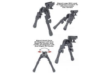 Image of GG&amp;G XDS2-C Compact Tactical Bipod, Black GGG-1721