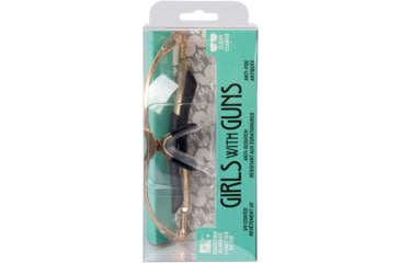 Image of Girls With Guns Afire Protective Shooting Safety Glasses, Gold Frame, Clear Lenses, One Size, 2370