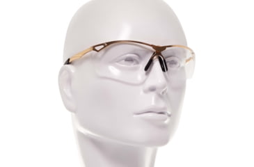 Image of Girls With Guns Afire Protective Shooting Safety Glasses, Gold Frame, Clear Lenses, One Size, 2370