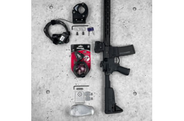 Image of Grey Man Tactical Locking Rifle Rack Kit w/SC-6, XL Buttstock Cup Kit, Black, 000013