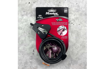 Image of Grey Man Tactical Master Lock 5/16&quot; Python Adjustable Locking Cable, Black, 000051