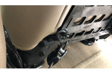 Image of Grey Man Tactical Vehicle Locking Rifle Rack w/Raptor Picatinny Mount, 15.25 x 25 RMP, Black, 000335