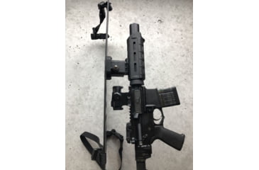 Image of Grey Man Tactical Vehicle Locking Rifle Rack w/Raptor Picatinny Mount, 15.25 x 25 RMP, Black, 000335