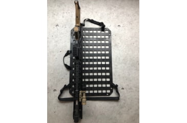 Image of Grey Man Tactical Vehicle Locking Rifle Rack w/Raptor Rail Buffer Tube Rack,15.25 x 25 RMP, Black, GMT-RMP-28-07-07-03
