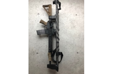 Image of Grey Man Tactical Vehicle Locking Rifle Rack w/Raptor Rail Buffer Tube Rack,15.25 x 25 RMP, Black, GMT-RMP-28-07-07-03