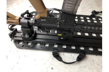 Image of Grey Man Tactical Vehicle Locking Rifle Rack w/Raptor Rail Buffer Tube Rack,15.25 x 25 RMP, Black, GMT-RMP-28-07-07-03
