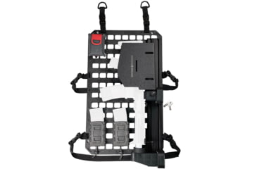 Image of Grey Man Tactical Vehicle Locking Rifle Rack w/Raptor Rail Picatinny, LE Shield, 15.25x25 RMP, Black, 000229