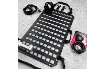 Image of Grey Man Tactical Vehicle Locking Rifle Rack w/SC-6 Mount, 15.25 x 25 RMP, Standard Buttstock Cup Kit, Black, 000331