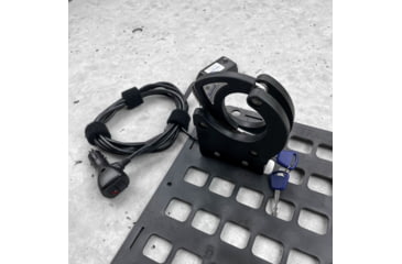 Image of Grey Man Tactical Vehicle Locking Rifle Rack w/SC-6 Mount, 15.25 x 25 RMP, XL Buttstock Cup Kit, Black, 000332