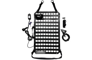 Image of Grey Man Tactical Vehicle Locking Rifle Rack w/SC-6 Mount, Push Button Straps, 15.25 x 25 RMPX, Standard Buttstock Cup Kit, Black, GMT-RMP-28-07-08-08