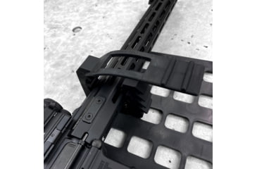 Image of Grey Man Tactical Vehicle Rifle Rack w/Standard Buttstock Cup Kit, Rubber Clamp, 15.25 x 25 RMP, Black, 000339