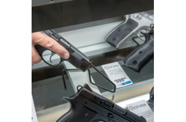 Image of Gun Storage Solutions Gss Back Kiks Attach To Back Of Glass Shelf Pstl Stnd 10-pk