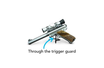 Image of Gun Storage Solutions Gss Back Kiks Attach To Back Of Glass Shelf Pstl Stnd 10-pk
