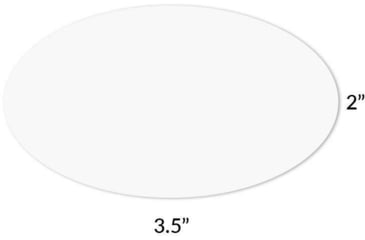 Image of Gun Storage Solutions Gss Blank Paper Oval Tags For Displaying Gun Info 50-pack