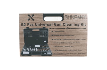 Image of Gunpany 62 Pcs Universal Gun Cleaning Kit, Black, SCCK-20