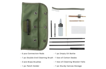 Image of Gunpany AR15 / M16 Gunsmithing Cleaning Kit Pouch, Army Green, GPGC-A15P