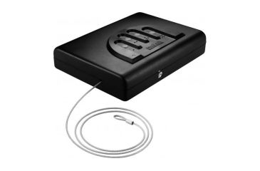 Image of GunVault Microvault Portable Pistol Safe, Keypad Entry, 1x9V Battery, Black, MV500-STD