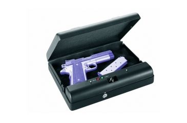 Image of GunVault Microvault Portable Pistol Safe, Keypad Entry, 1x9V Battery, Black, MV500-STD