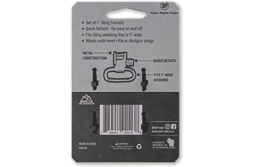 Image of HALF RACK Sling Swivel Set, 2 Psc, 1 in, Black, Small, HR1148