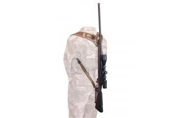 Image of Heavy Hauler Outdoor Gear Backpacker Neoprene Sling, w/ hip quiver holster, Brown HH0080