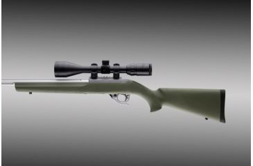 Image of Hogue Ruger 10/22 Rubber O.M. Stock - Magnum action with Standard Bar. OD Green 22220