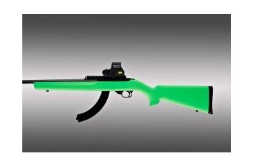 Image of Hogue Ruger 10/22 Rubber OverMolded Stock with Standard Barrel Channel Zombie Green 22005