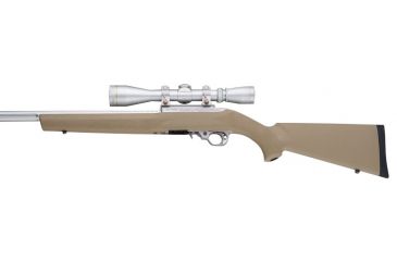 Image of Hogue Ruger 10/22 Rubber OverMolded Stock for Standard Barrel Channel, Flat Dark Earth, 22300