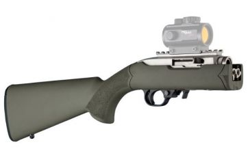 Image of Hogue Ruger 10/22 Takedown Rubber OverMold Stock w/ STD Barrel Channel OD Green, 21240