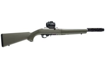 Image of Hogue Ruger 10/22 Takedown Rubber OverMold Stock w/ STD Barrel Channel OD Green, 21240