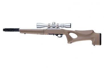 Image of Hogue Ruger 10/22 Takedown Thumbhole Rubber OverMold Stock w/ STD Barrel Channel Flat Dark Earth, 21360