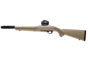 Image of Hogue Ruger 10/22 Takedown Rubber OverMold Stock w/ STD Barrel Channel Flat Dark Earth, 21340