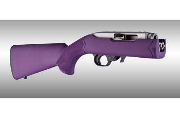Image of Hogue Ruger 10/22 Takedown Rubber OverMold Stock w/ STD Barrel Channel Purple, 21046