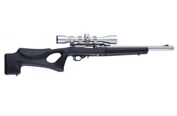 Image of Hogue Ruger 10/22 Takedown Thumbhole Rubber OverMold Stock w/ .920in. Diameter Barrel Channel Black, 21070