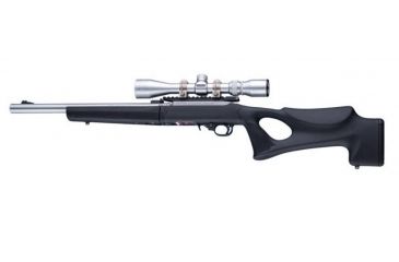 Image of Hogue Ruger 10/22 Takedown Thumbhole Rubber OverMold Stock w/ .920in. Diameter Barrel Channel Black, 21070