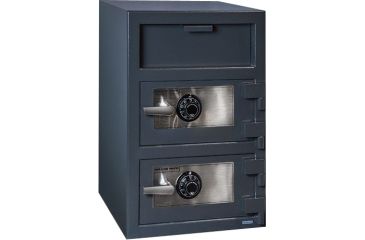 Image of Hollon Safe Hollon FDD-3020CC Double Door Depository Safe, Gray, Medium FDD-3020CC