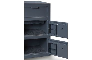 Image of Hollon Safe Hollon FDD-3020EE Double Door Depository Safe, Gray, Medium FDD-3020EE