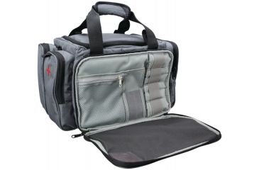 Image of Hoppe's 9 Range Bag, Medium, Gray/Black with Hoppe's Logo, HRBM