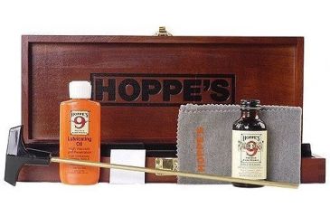 Image of Hoppe's Deluxe Gun Cleaning Kit with Wood Case