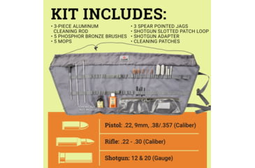 Image of Hoppes 9 Ready Roll Kit w/Dry Universal Cleaning Kit, FC7