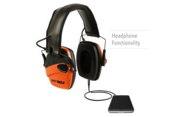 Image of Howard Leight Impact Sport Bolt Electronic Earmuff, Orange, One size fits most, R-02231