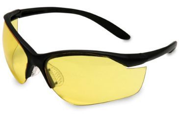 Image of Howard Leight Vapor 2 Light Weight Protective Eyeglasses Black Frame / Amber Lens