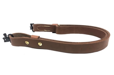 Image of Hunter Company Quick Fire Full-Grain Leather Sling 1in w/ Swivels, Brass Hardware, Nylon Stitching, Chestnut Tan, 0230-101