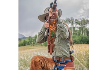 Image of Hunter Full-Grain Leather Custom Padded Rifle Sling