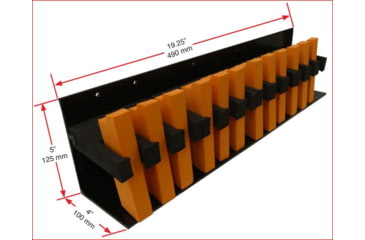 Image of Hyskore Double Stack Pistol Magazine Rack And Organizer, Black, 30316