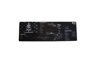 Image of JE Machine Tech 12&quot; x 36&quot; Long Gun Cleaning Mat with AR-15 Imprint, 12in x 36in, Black TS-GT47