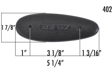 Image of KICK-EEZ TRAP RECOIL PAD BLACK 1 7/8 X 5 1/4 X 3/4, 402-6-M-B