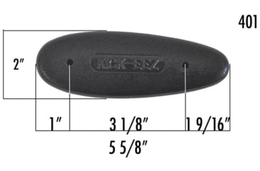 Image of KICK-EEZ TRAP RECOIL PAD BLACK 2 X 5 5/8 X 3/4, 401-6-L-B