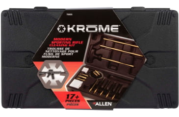 Image of Krome Modern Sporting Rifle Cleaning Kit, .22/ .223/.30/.308 Caliber, 17-Pieces, Black, 5.5 in x 9.5 in, 70605