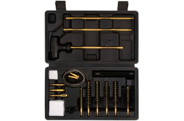 Image of Krome Modern Sporting Rifle Cleaning Kit, .22/ .223/.30/.308 Caliber, 17-Pieces, Black, 5.5 in x 9.5 in, 70605